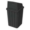 32 Gallon Square Slatted 100% Recycled Plastic Heavy-Duty Commercial Outdoor or Indoor Trash Can