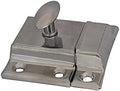 QCAA Oval Turn Cabinet Latch, for Cupboard & Other Furniture, Large, Chrome Plated, Made in Taiwan