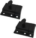 QCAA Oval Turn Cabinet Latch, for Cupboard & Other Furniture, Large, Matte Black, Made in Taiwan, 2
