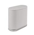 IEEK Slim Plastic Trash Can with Press Top Lid,2.4 Gallon/10 Liter Garbage Can Modern Waste Basket