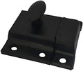 QCAA Oval Turn Cabinet Latch, for Cupboard & Other Furniture, Large, Matte Black, Made in Taiwan, 1