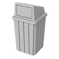 32 Gallon Square Slatted 100% Recycled Plastic Heavy-Duty Commercial Outdoor and Indoor Trash Can
