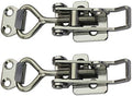 Adjustable Latch Buckle Cabinet Boxes Lever Handle Toggle Catch Latch Lock,Silver,Adjustable