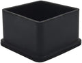 Flyshop Heavy Duty Non-Slip Rubber Leg Tips Floor Protectors Square Chair Leg Caps 50 x 50 mm, 2" x