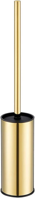 BGL Toilet Brush Holder Gold, Stainless Steel 304 Gold Round Freestanding Toilet Bowl Brush and