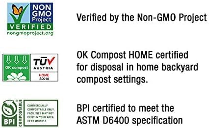 13 Gallon Tall Kitchen Compostable Trash Bags by BioBag, 48 Count, BPI Certified, Meets ASTM D6400