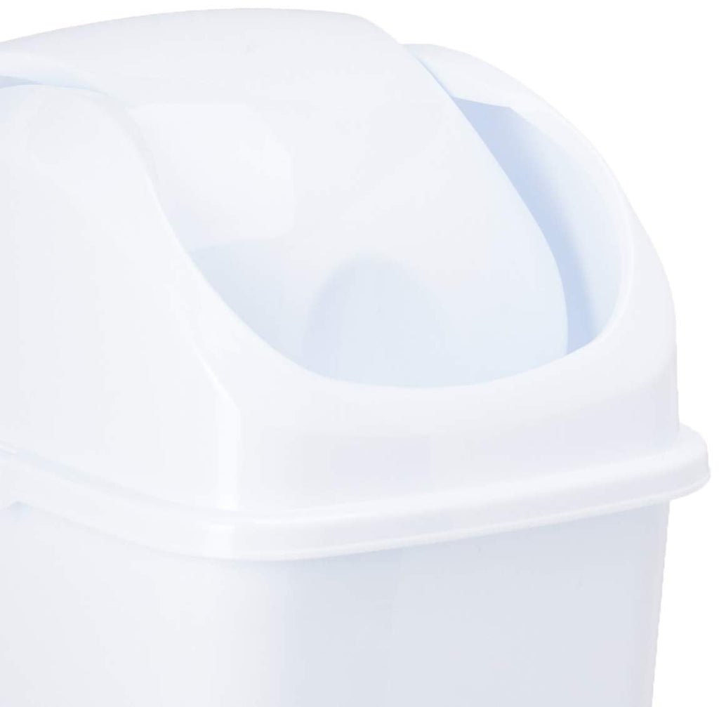 Superio Medium Trash Can with Lid 4.5 Gallon Plastic Swing Top Garbage Can Slim Waste Bin for Under