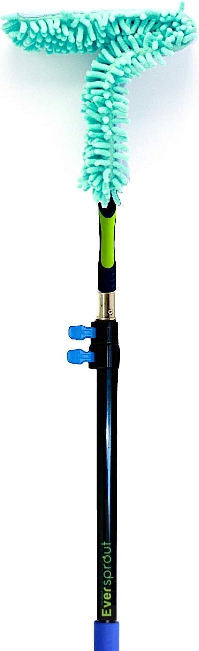 EVERSPROUT Flexible Microfiber Ceiling & Fan Duster | Bendable to Clean Any Fan Blade | Removable &