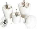 Polishing Pad Buffing Wheel Kit White Flannelette 5 Pack, Polisher Tools Fit for Metal Aluminum