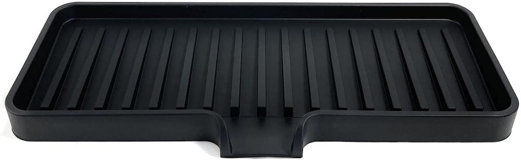 Happitasa Silicone Soap Dish Tray and Sponge Holder with Drain Chute | Bathroom and Kitchen Sink