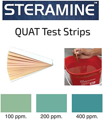 1 Bottle Steramine Sanitizer Tablets w/15x QT-10 Test Strips - Multi Purpose Steramine Sanitizing
