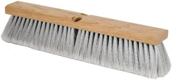 PRO SOURCE Fine-Sweep Push Broom Head with Threaded Wood Block: 16 inch Wide