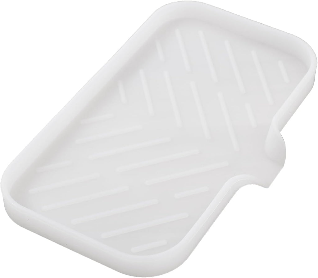 Silicone Bathroom Soap Dishes with Drain Spout-Bathroom and Kitchen Sink Organizer,Sponge