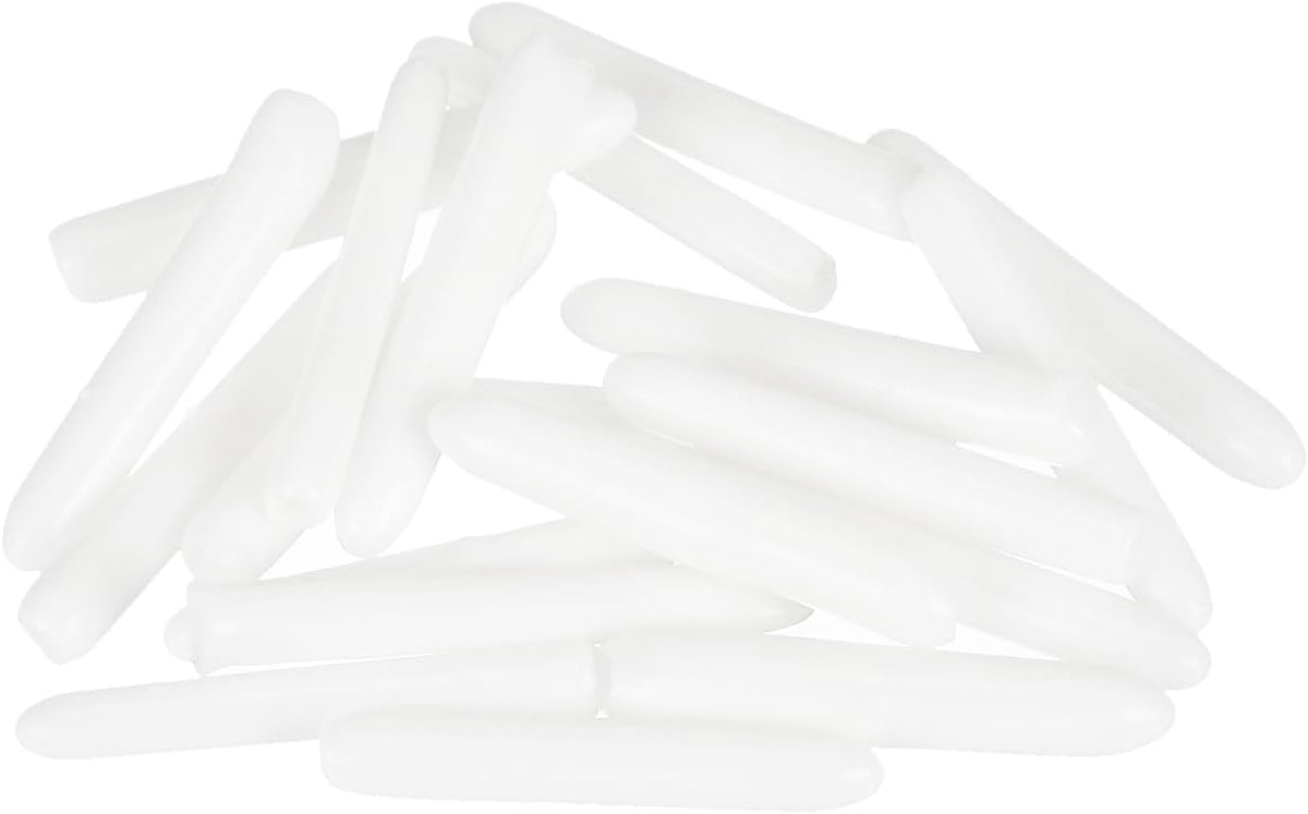 uxcell 20pcs Rubber End Caps 1.3mm ID Vinyl Round Tube Bolt Cap Cover Thread Protectors White