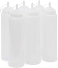 Juvale Condiment Squeeze Bottles for Sauces & Dressings - 29 Oz Clear Plastic 6-Pack - Leak-Proof