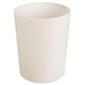 mDesign Round Metal Small 1.7 Gallon Recycle Trash Can Wastebasket, Garbage Container Bin for