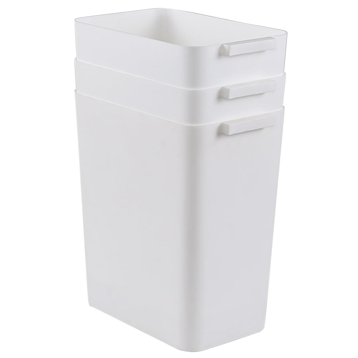 Zopnny 3-Pack 4.5 Gallon Plastic Small Trash Can Wastebasket, Slim Waste Basket for Bathroom