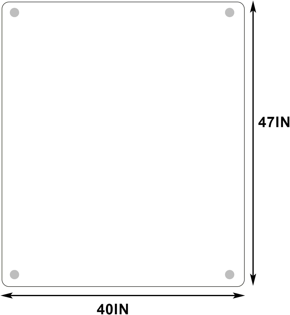GLSLAND 47"x40" Tempered Glass Chair Mat Heavy-Duty Floor Protector for Carpet & Hard Floors