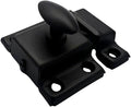 QCAA Oval Turn Cabinet Latch, for Cupboard & Other Furniture, Small, Matte Black, 1 Pack, Made in
