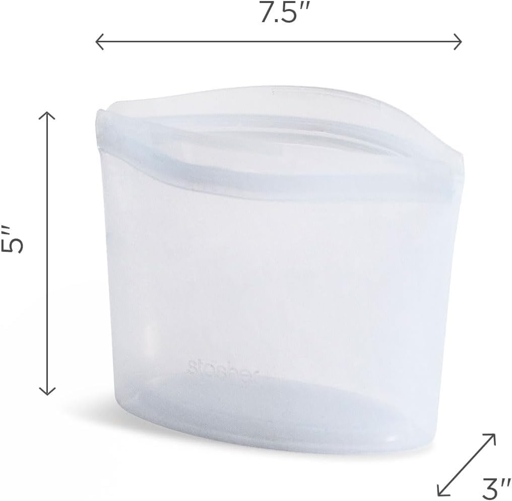 Stasher Premium Silicone Reusable Food Storage Bowl, Deep Ocean, Microwave, Sous Vide, Dishwasher