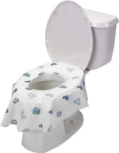 Toilet Seat Covers Disposable (12 Pack) - XL Waterproof Toilet Cover for Toddlers, Kids & Adults