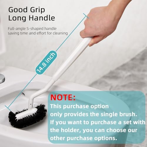 HAMITOR Toilet Bowl Brush Without Holder: Bathroom Deep Cleaning Toilet Cleaner Scrubber Under Rim
