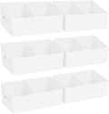 DIMJ Large Closet Shelf Organizer Bins 6 Packs with Handles and Divider, Fabric Trapezoid Storage