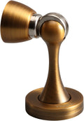 YAGU Magnetic Door Stoppers 2 Pack, Zinc Alloy Antique Brass Door Stops Magnet Catch Holder Wall
