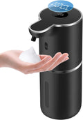 Automatic Foaming Soap Dispenser 12.8oz, Rechargeable & 6 Levels Foaming Adjustable with Digital