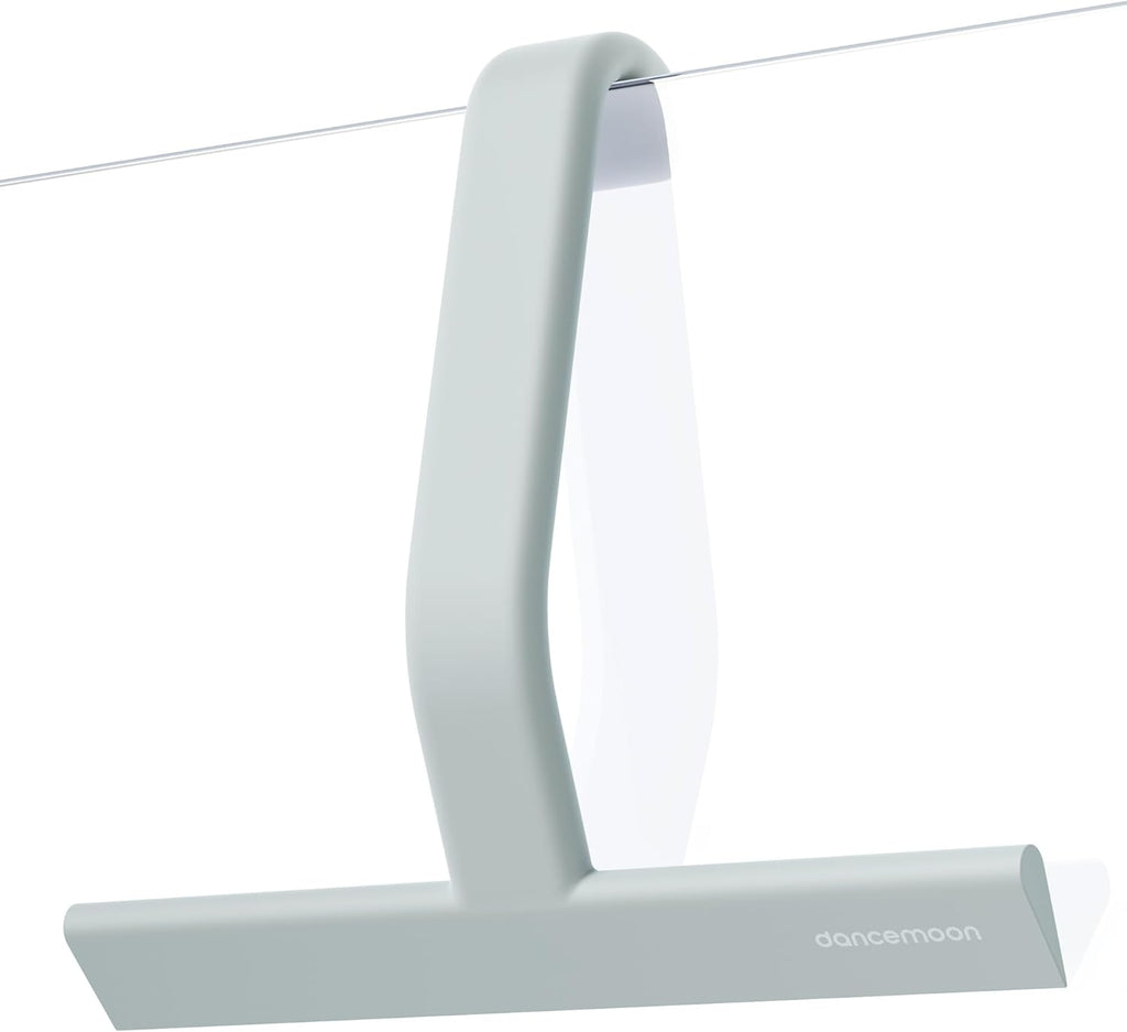 dancemoon JustHang Shower Squeegee for Glass Doors, All-one-Piece Silicone with Built-in Hook