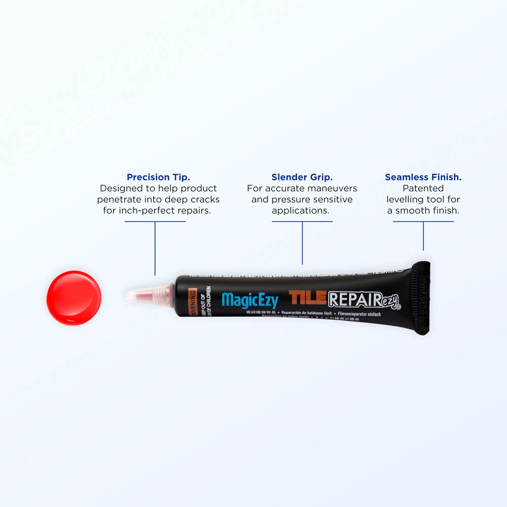 MagicEzy Tile Repair Kit: Porcelain Repair Kit - Ceramic Tile Repair Kit - Mix and Match Colors