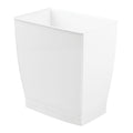 iDesign,Plastic Spa Rectangular Trash, Waste Basket Garbage Can for Bathroom, Bedroom, Home Office