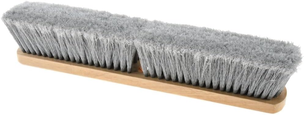 PRO SOURCE Fine-Sweep Push Broom Head with Threaded Wood Block: 16 inch Wide