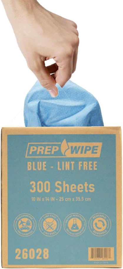 PrepWipe Heavy Duty Cleaning Towels, Lint Free Industrial Paper Towels, Disposable Pack of 300