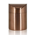 Mini Trash Can, Tiny Desktop Trash Bin with Swing Lid, Stainless Steel Bathroom Countertop Garbage
