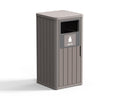 ROJIK 35" Tall Outdoor Trash Can,Weatherproof Resin Garbage Indoor Durable Lightweight,Suitable for