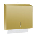 Paper Towel Dispenser Wall Mount, Brushed Gold Stainless Steel Commercial Paper Towel Holder with