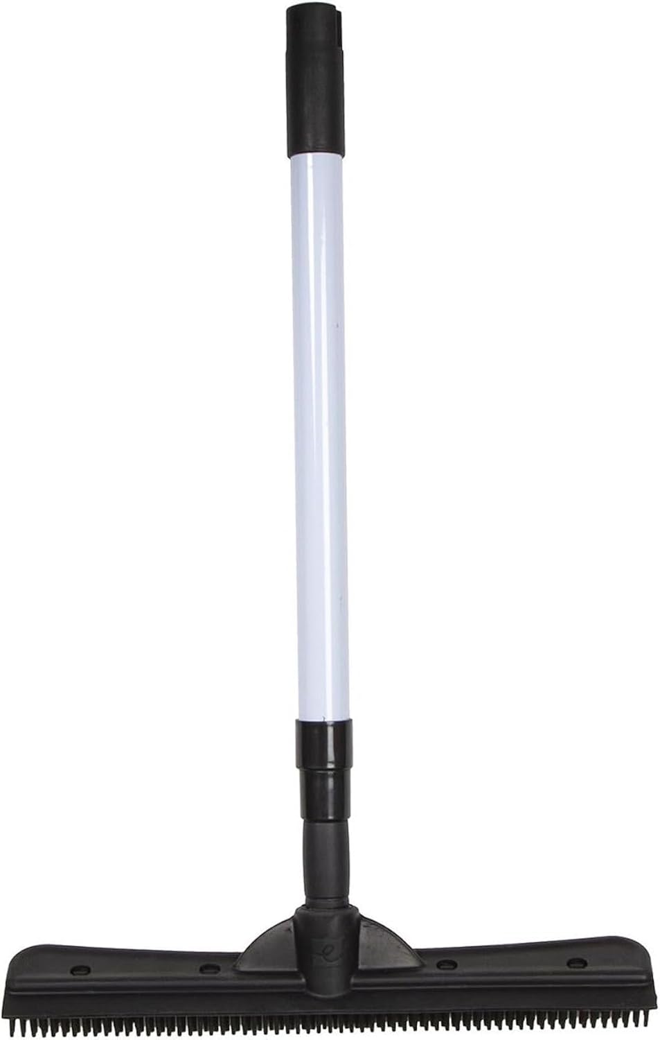 FURemover Compact Pet Hair Rubber Broom with Squeegee, with Handle That Telescopes up to 40" for