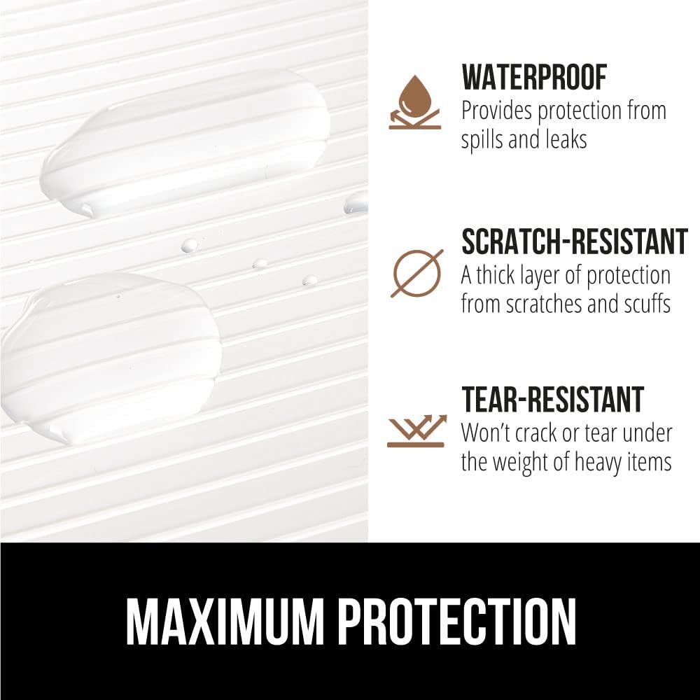 GORILLA GRIP DuraGuard Shelf Liner, Non-Adhesive Cabinet Liners for Kitchen Drawers, Shelves