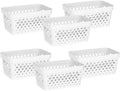 Glad Plastic Baskets for Organizing, Set of 6 | Pantry Storage for Under Counter, Linen Closet, and