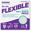 StrongPatch® 6 in. x 6 in. Flexible Self-Adhesive Wall Repair Patch (3-Pack) – Versatile