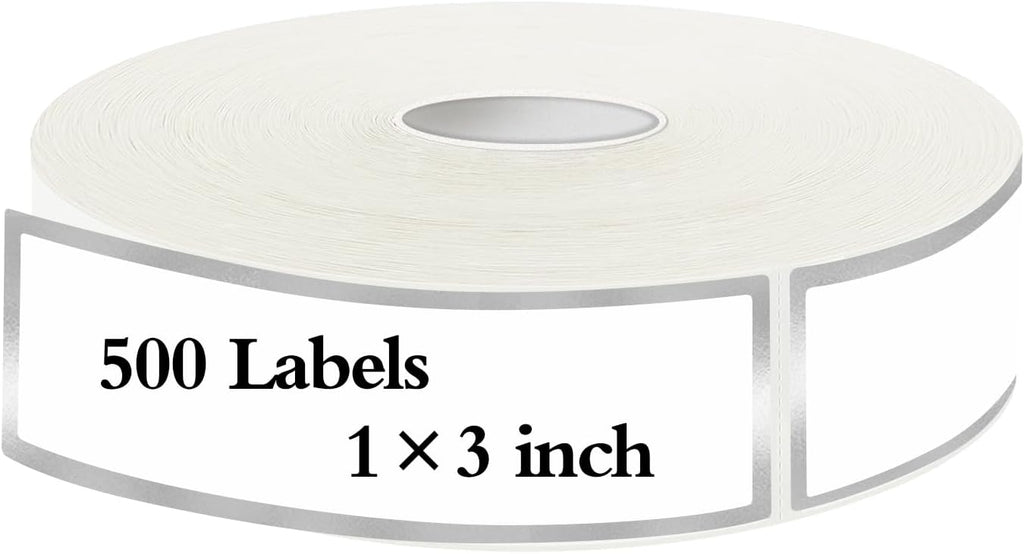 500 Silvery Border Removable Freezer Labels Water Oil Resistant with Perforation Line for Food