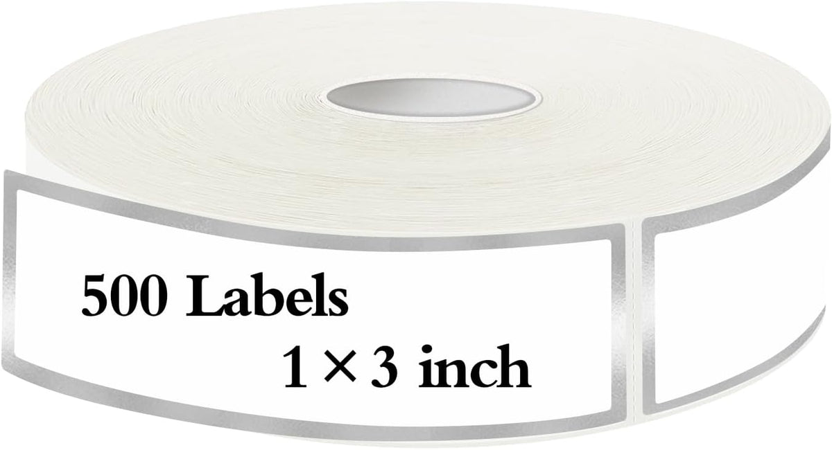500 Silvery Border Removable Freezer Labels Water Oil Resistant with Perforation Line for Food