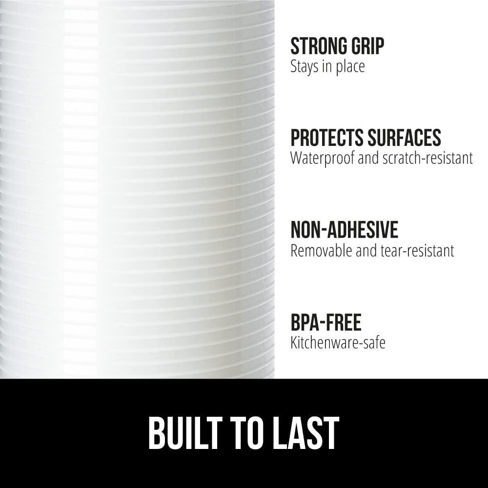 GORILLA GRIP DuraGuard Shelf Liner, 17.5x30 Non-Adhesive Cabinet Liners for Kitchen Drawers