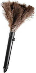 Retractable Feather Duster-Genuine Ostrich Feathers,Anti-Static,Reusable Eco-Friendly Handheld