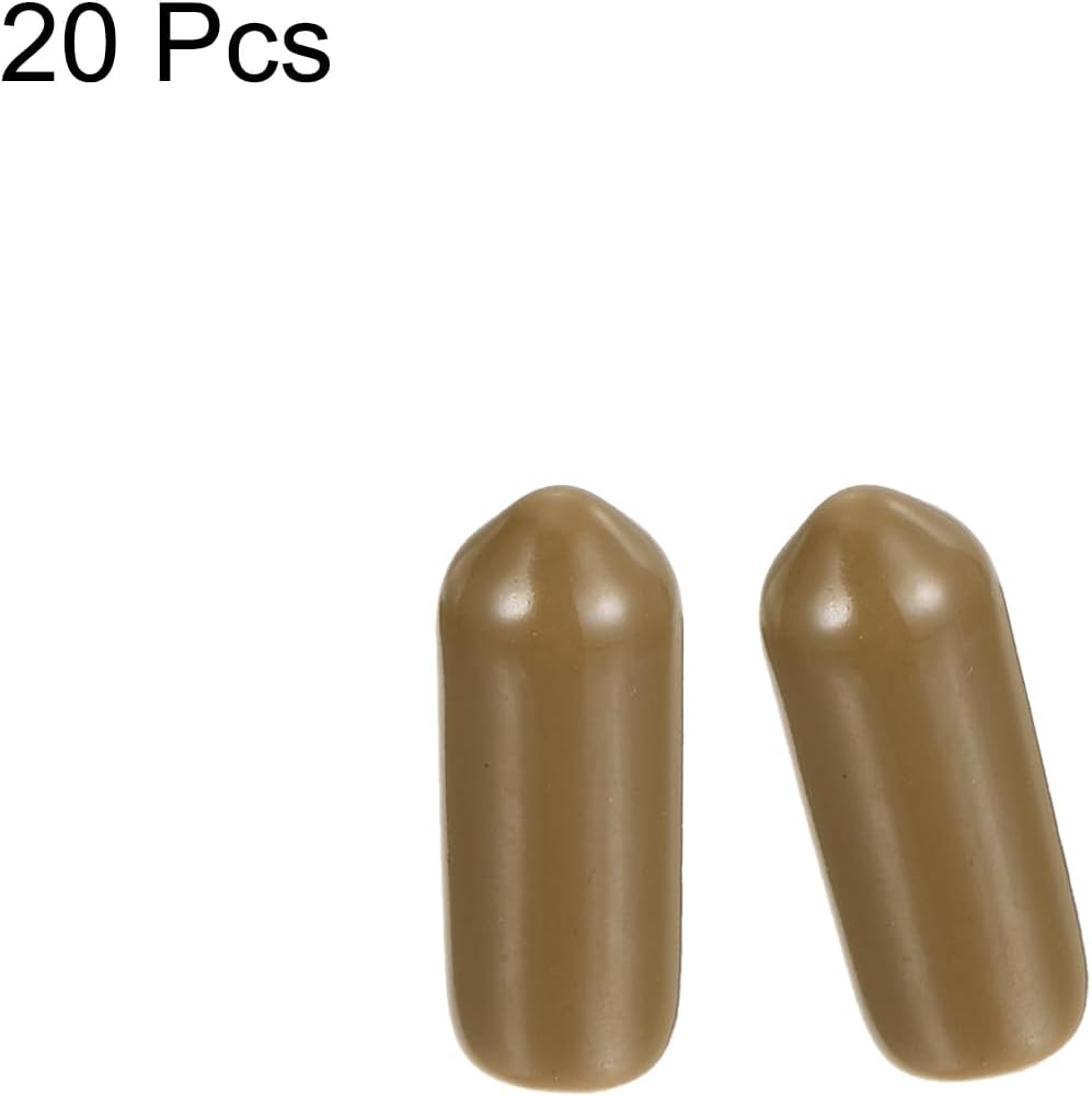 uxcell 20pcs Rubber End Caps 4.5mm(3/16") ID Vinyl PVC Round Tube Bolt Cap Cover Screw Thread