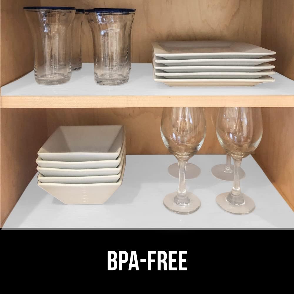 GORILLA GRIP DuraGuard Shelf Liner, 20x20 Non-Adhesive Cabinet Liners for Kitchen Drawers, Shelves