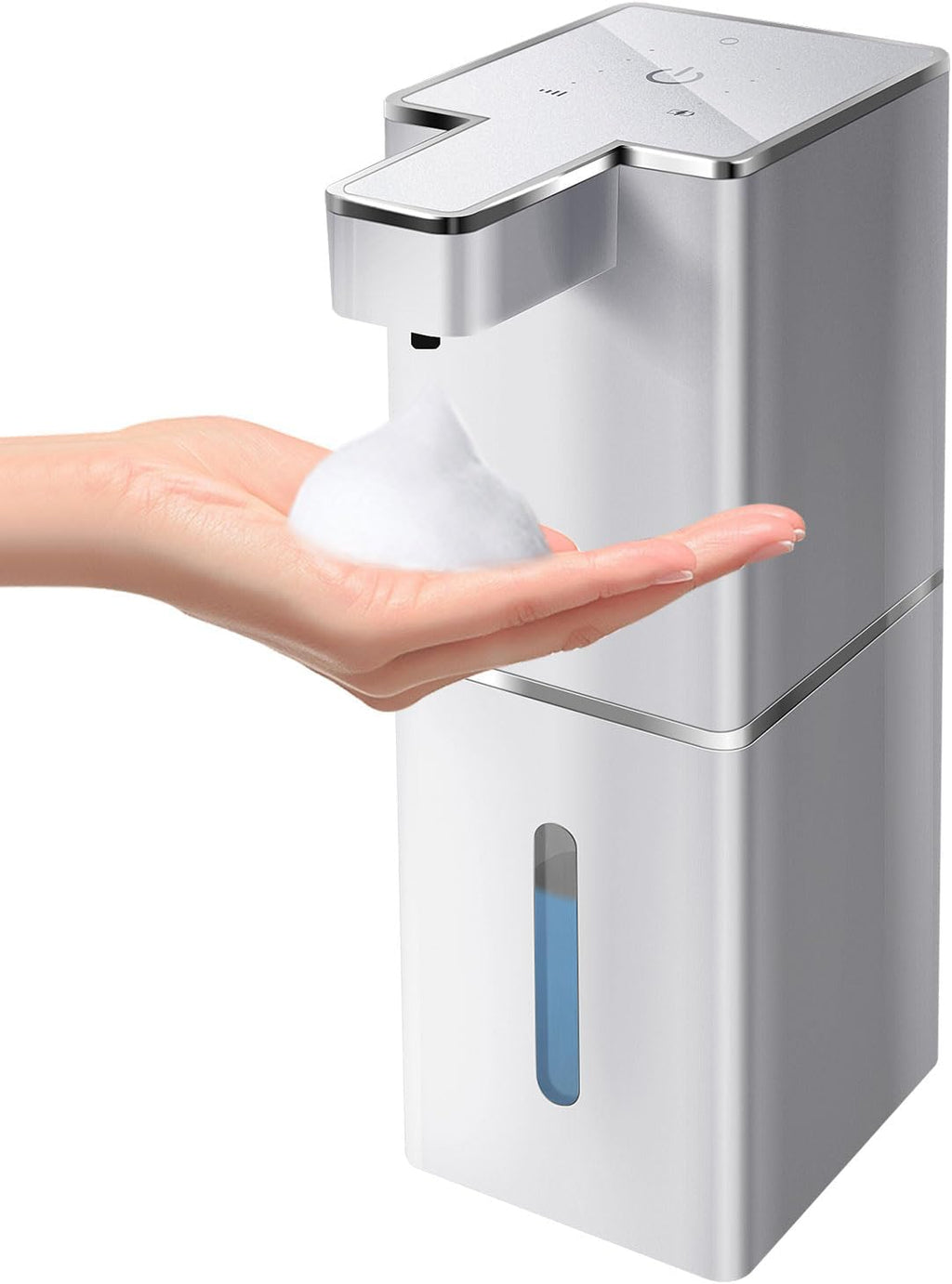 Automatic Foaming Soap Dispenser Touchless 380ml/12.8oz Rechargeable Hand Soap Dispenser Wall