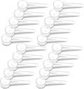 20 Measuring Spoons Set with Short Handle - 1 Teaspoon (5 ML) Clear Plastic Scoops for Creatine