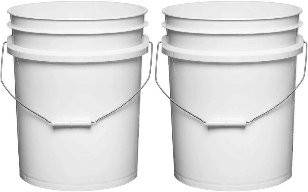House Naturals 5 Gallon Premium HPDE Plastic Bucket - Made in USA Food Grade Storage Container, BPA